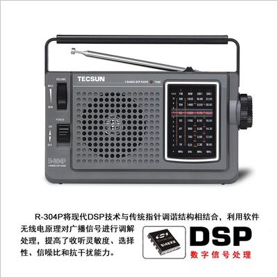 Tecsun/德生 R-304R304P复收音机新款便携式全波老人古-老式立体