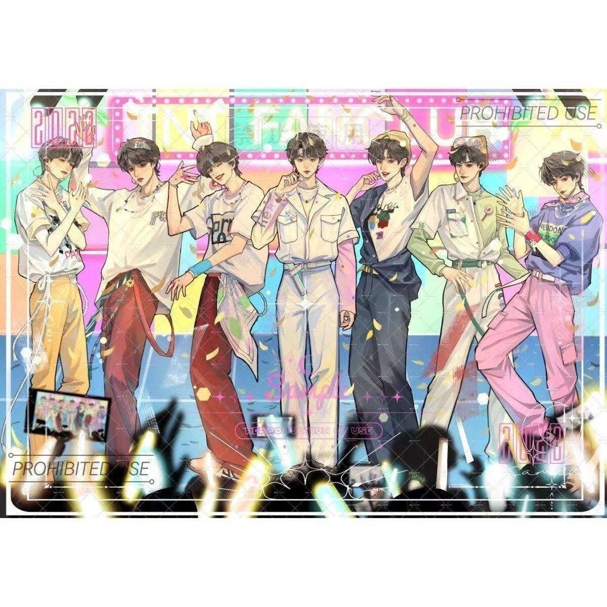 宋亚轩桌面摆件闹炸实验室咒术回战鬼灭之刃海贼王时代少年团立牌