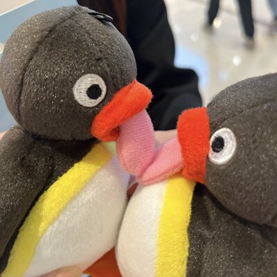 吐舌企鹅公仔挂件可爱卡通pingu演我的一天毛绒搞怪抽象企鹅玩偶