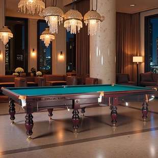 黑八青石板钢库桌球台俱乐部球桌台球 标准型商用中式 俄式 台球桌