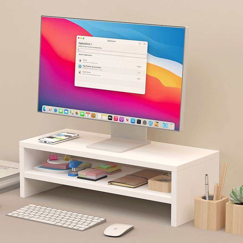 台式电脑增高架办公桌面置物架收纳显示器屏幕底座抬高笔记本支架