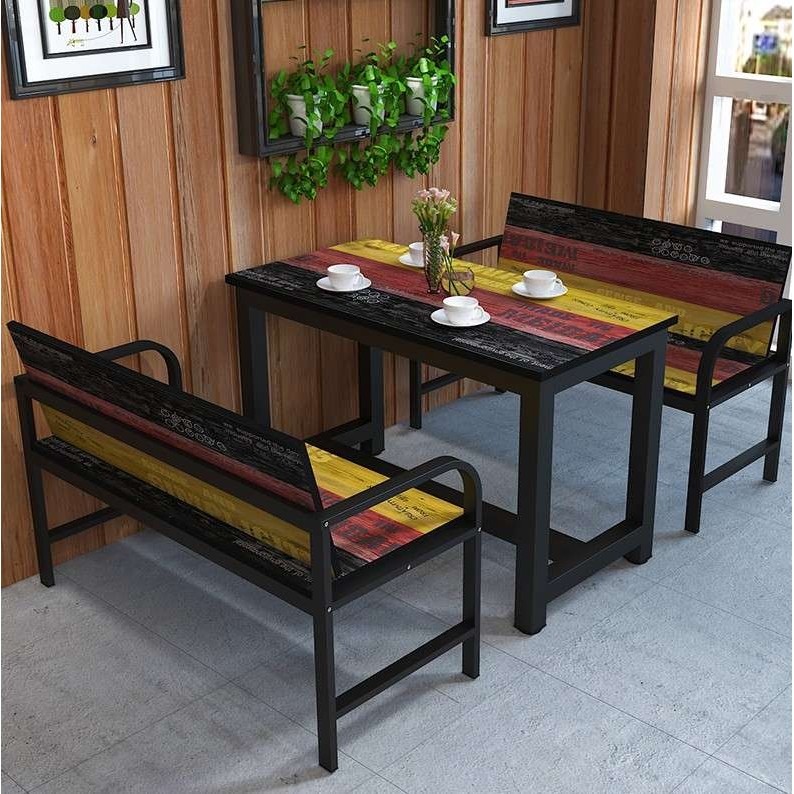 复古饭店食堂餐桌椅快餐小吃店火锅烧烤现代餐厅桌椅饭桌组合,住宅家具,板木餐桌,淘宝优惠券,粉丝福利购,淘宝优惠卷
