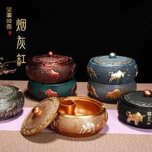 风格 饰礼品保险公司中式 装 创意树脂烟灰缸办公室复古民宿时尚