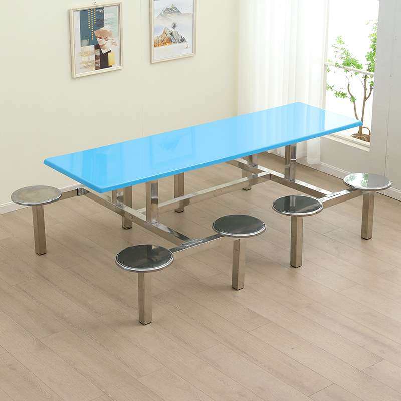 连体餐桌椅组合4/6/8人工厂员工小吃店学校学生不锈钢食堂餐桌椅,住宅家具,不锈钢/PVC餐桌,淘宝优惠券,粉丝福利购,淘宝优惠卷