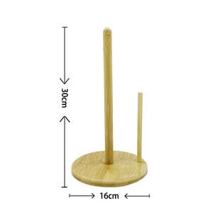竹制纸巾架 创意桌面收纳架 木制厨房纸巾架 实木卷纸架
