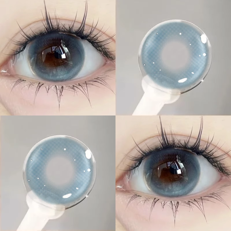 润瞳美瞳日抛10片显色日常自然大直径蓝色隐形眼镜女水润正品官方