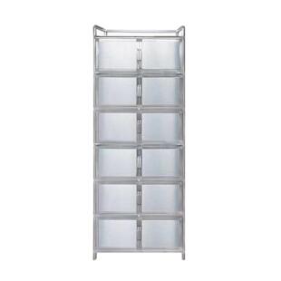 不锈钢放碗柜厨房柜茶水收纳铝合金储物餐边柜子菜碗橱柜子包邮