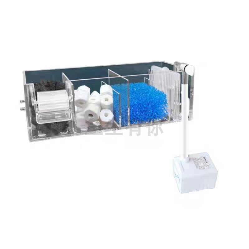 鱼缸过滤器滴流盒上部增氧低水位壁挂式循环乌龟三合一缸过滤包邮