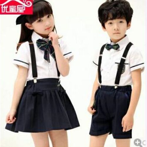 六一儿童演出服套装男童女童背带裤幼儿园校服表演合唱团朗诵礼服