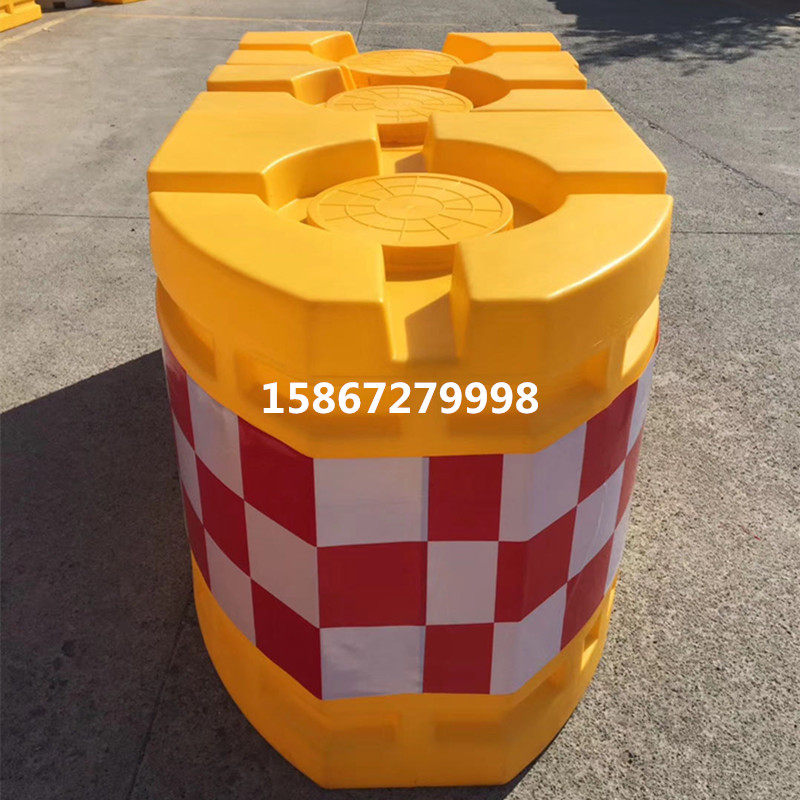 滚塑船型防撞桶三联组防撞桶注水灌沙高速公路防撞墩收费站岛型桶