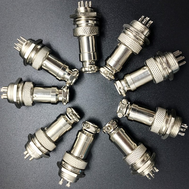 逆变器锂电池充电器两线三线GX16 2P 2芯 3P 3芯 航空插头插座