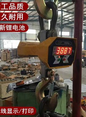 电子吊秤5t电子吊称挂钩秤吊钩秤行吊电子称天线打印充电器3t10吨
