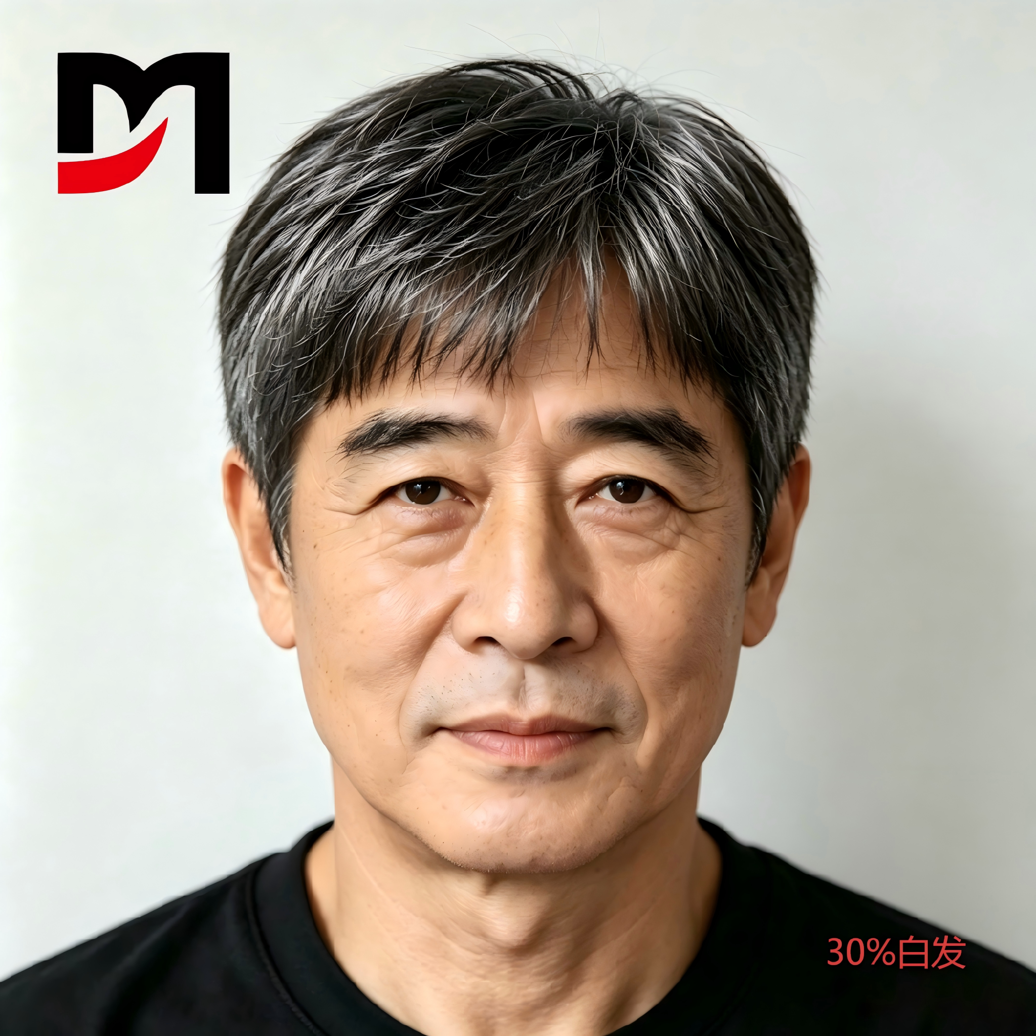 全真发男士短直发遮白补发假发套图片