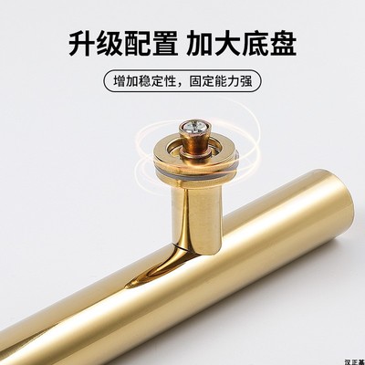 圆管玻璃门拉手不锈钢加厚玫瑰黑钛金大木门地弹推拉门有无框把手