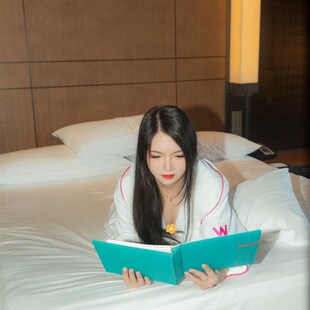 W五星酒店浴袍女长款睡袍情侣浴衣连帽可浴可裹亲肤吸水保暖舒适