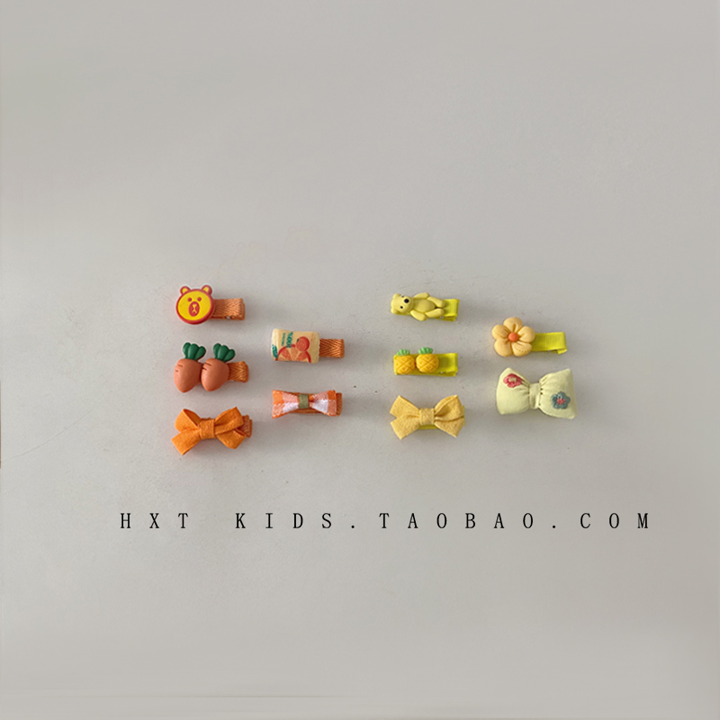 5个装~婴儿卡通可爱洋气发夹婴幼儿宝宝出游整理小碎发刘发夹子夏