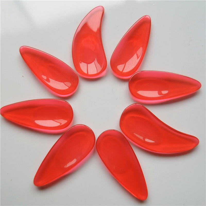 古筝指甲彩色水晶 大中小凹槽义甲成人儿童指甲送卡通包胶布