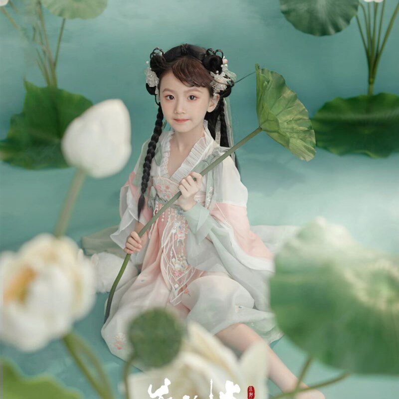 十三花神汉服女童秋装儿童古装中国风古风公主女孩连衣裙唐装精美