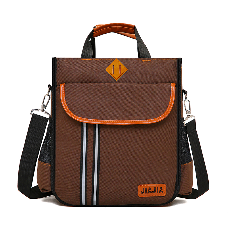 英伦小学生补习袋手提拎书袋男女儿童单肩斜挎书包多用补课学习袋