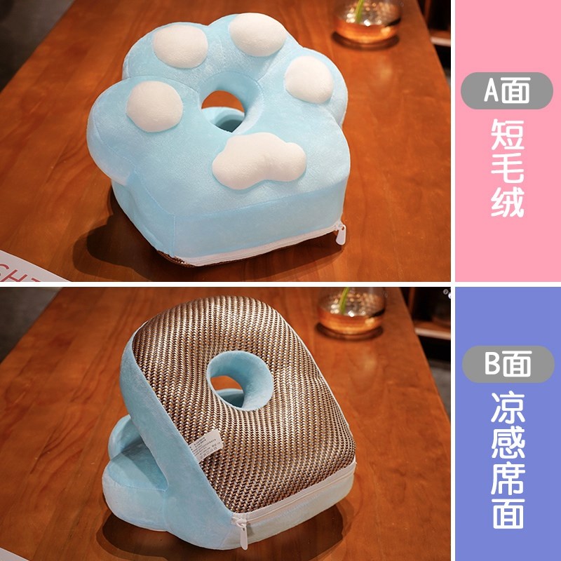 猫爪凉席午睡枕趴睡枕头办公室抱枕女生睡觉趴趴枕头桌上午休神器