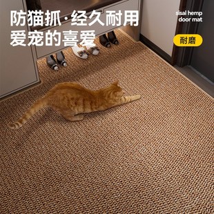 仿剑麻入户门地垫玄关进门地毯防猫抓门口耐脏垫子家用可裁剪脚垫