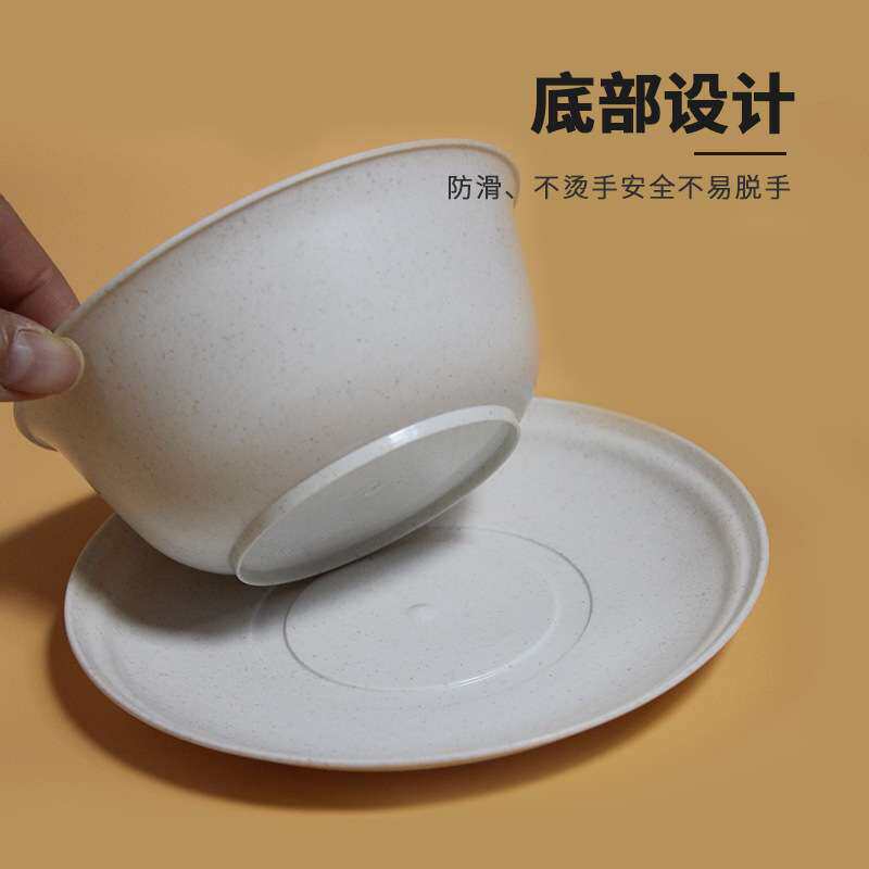稻壳碗一次性餐具碗筷套装盘子装菜硬质家用碟子质量好的一次性碗