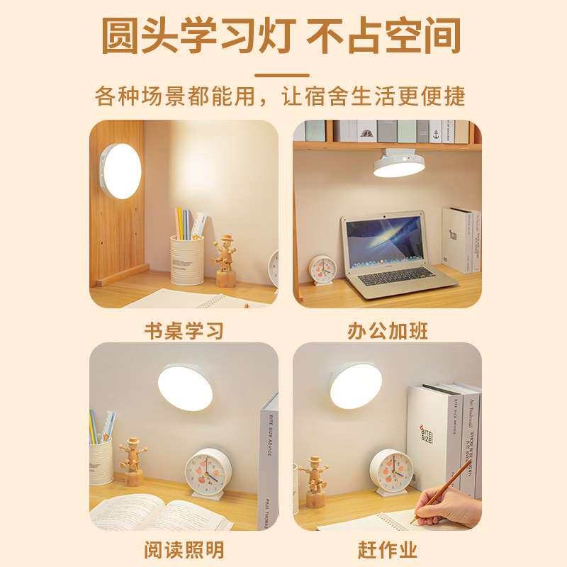 台灯学习专用护眼书桌小学生宿舍床头充电卧室阅读灯写作业可代发