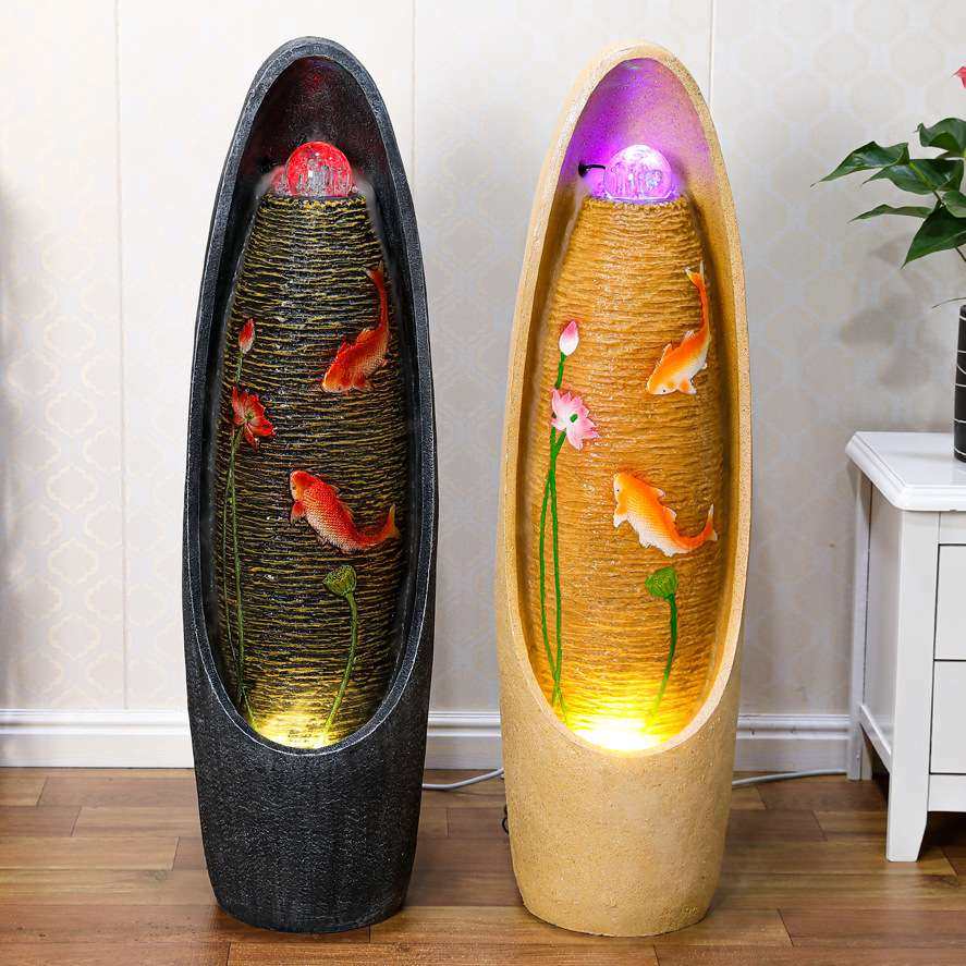 欧式流水喷泉客厅风水球加湿器家居景观装饰招财开业礼品落地摆件