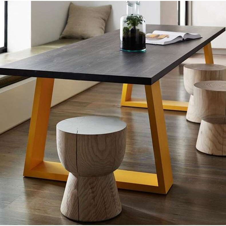 简约现代loft铁艺实木办公桌会议桌餐桌电脑桌写字台书桌台式长桌