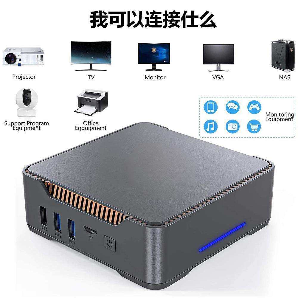 GK3VPLUS/N100迷你主机N150家用办公4K游戏微型便携电脑三屏输出