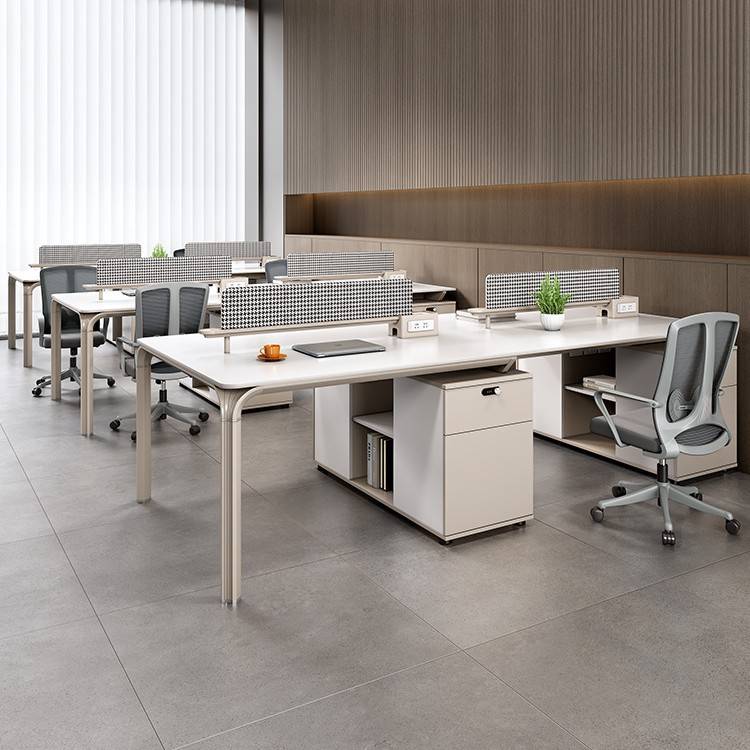 办公桌员工位简约现代电脑桌四人位职员工位办公室办公桌椅组合