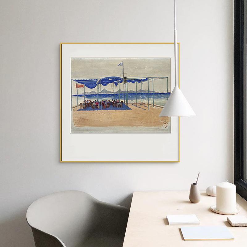 【折扣价】在希腊斯皮罗斯艺术挂装饰壁沙画餐厅正方形风景画客厅图片