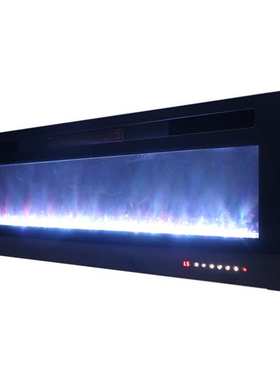 热销欧美50英寸嵌入式仿真火焰LED装饰电子壁炉取暖器fireplace