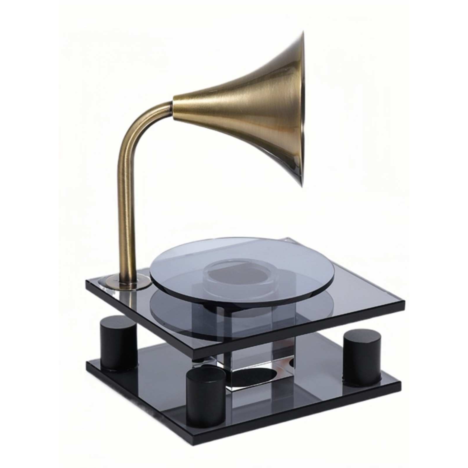 欧式复古晶放映留声机桌面摆件客厅书房电视柜样板间软装饰品