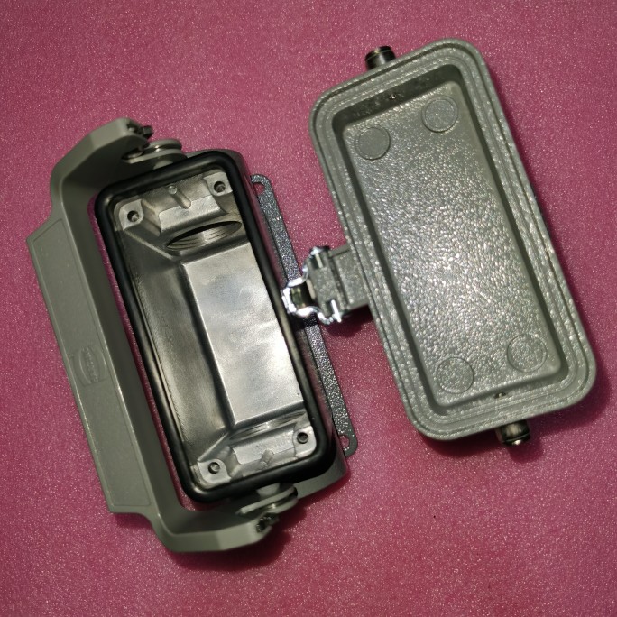 HARTING连接器19300167297高底座金属盖HAN-16B-ASG2-LB-K-M32新H