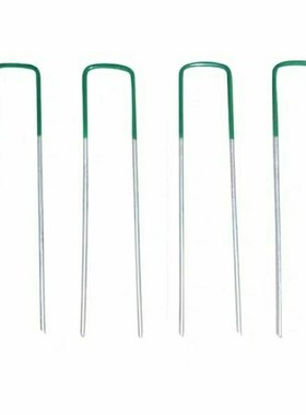 防草布u型地钉园艺地钉地膜钉绿色草坪地钉三维网固定器钢丝地钉