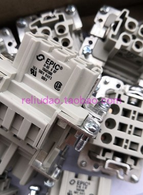EPIC连接器H-BE-6-BF母插芯10401000六针弹片式16A/500V原装德国