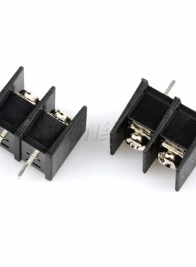 KF55C栅栏式接线端子2P/3P/4P/5P/6P脚距10mm中间脚 黑色300V 30A