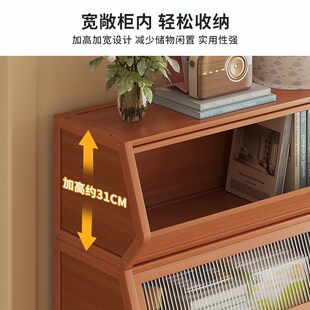 书架落地置物架一体靠墙收纳书柜储物柜学生家用简易杂物飘窗客厅