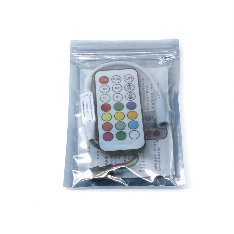 无线红外射频2811/2812/1903幻彩迷你控制器21键带记忆功能5V12V