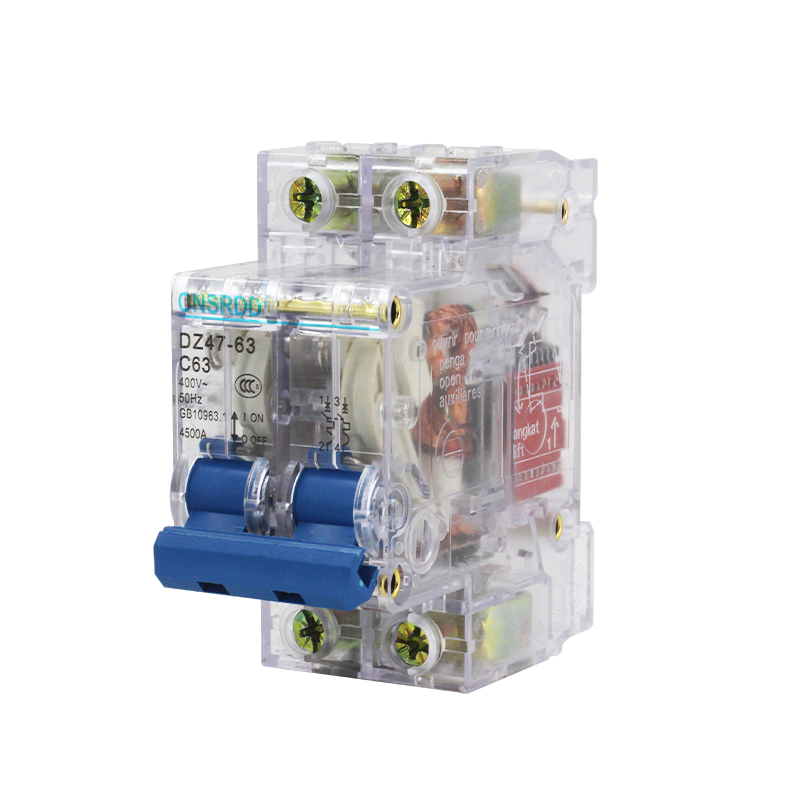 透明空气开关断路器 工地专用空开DZ47-63T 1P2P3P4P32A 63A 16A