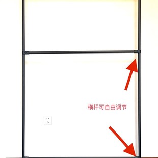 服装店架展示架挂衣架龙门架落地双层铁艺水管服装架复古架