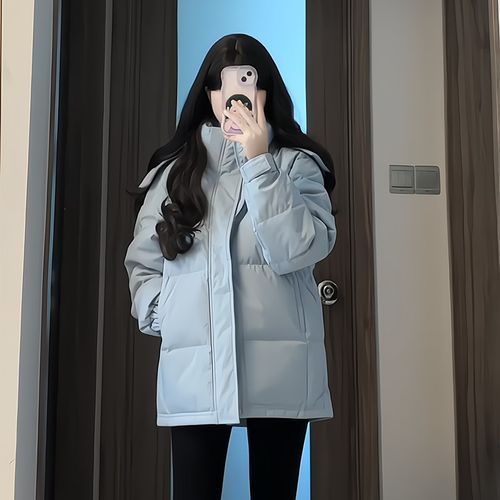 超好看连帽短款羽绒棉袄女加厚2024年新款宽松小个子洋气棉服棉衣