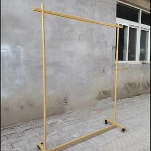 网红铁艺复古架服装店衣架展示架落地式女装陈列中岛架挂地摊架