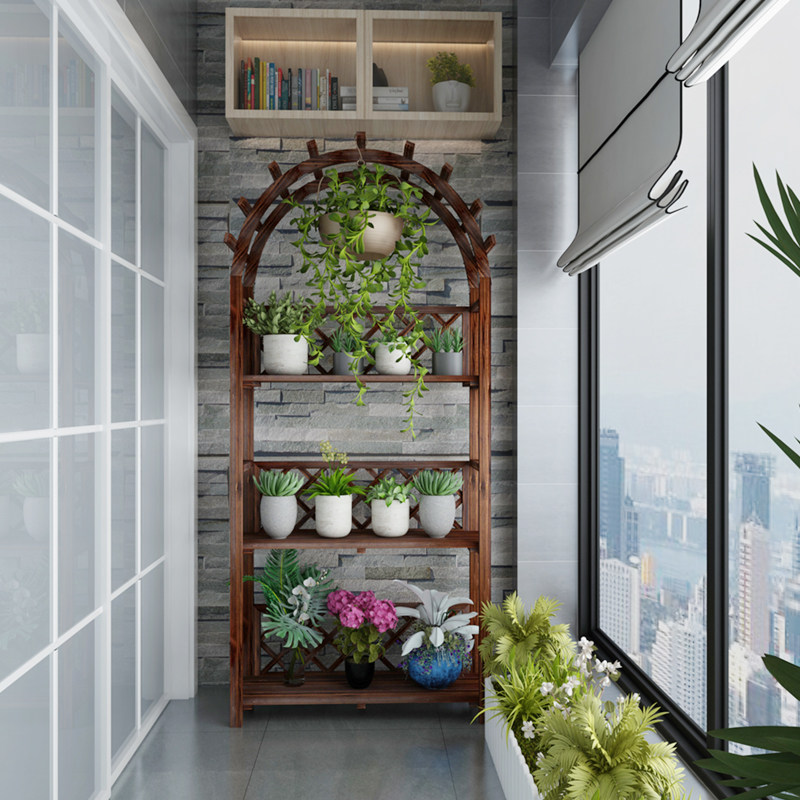 实木花架置物架阳台多层客厅花架子落地式花盆架子新款防腐木花架,鲜花速递/花卉仿真/绿植园艺,花架,淘宝优惠券,粉丝福利购,淘宝优惠卷