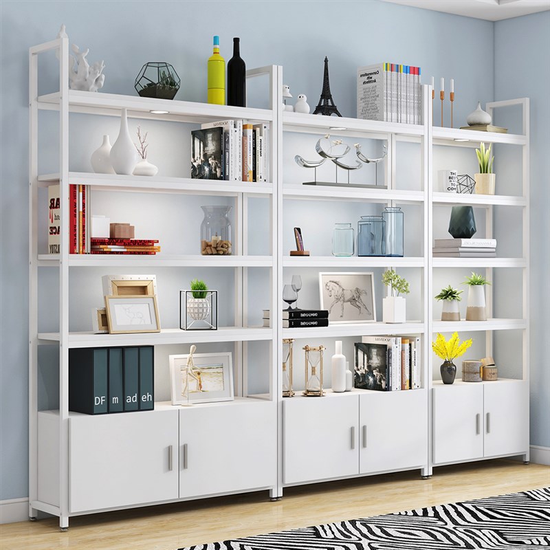 书架落地置物架客厅多层架文件柜组合收纳架储物架展示柜铁艺货架