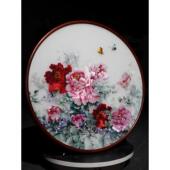 新中国风牡丹苏绣纯手绣客厅卧室入口古典艺术装 饰画成品挂画