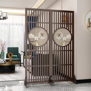 屏风断简约厅折移动实木卧室家用房复古拼折间入户隔客正 2024新款