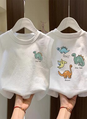 KKX!男童宝宝无袖T恤纯棉凉快夏季透气卡通儿童坎肩上衣高品质童t
