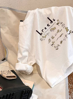 KKX!纯棉儿童长袖T恤2025秋款宽松白色休闲百搭男女童内搭打底衫